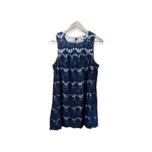 Speechless Midi Blue Lace Dress